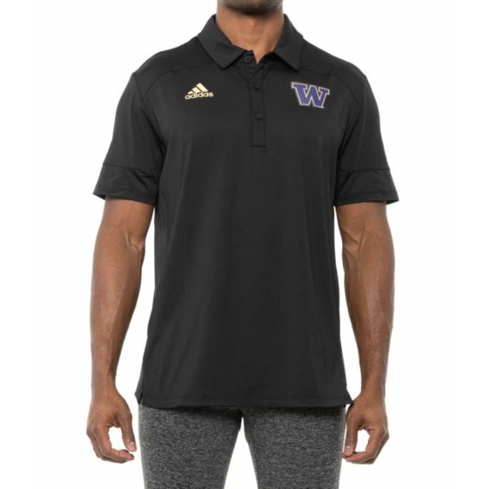 Adidas Aeroready Mens Polo Shirt University of Washington Tech Black S GE1768